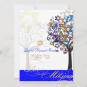 PixDezines TREE OF LIFE BAR MITZVAH Kaart (Voorkant)