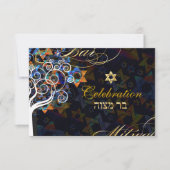 PixDezines tree of life/Bar Mitzvah viering Kaart (Voorkant)