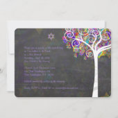 PixDezines tree of life Bat Mitzvah/chalkboard Kaart (Achterkant)