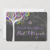 PixDezines tree of life Bat Mitzvah/chalkboard Kaart (Voorkant)