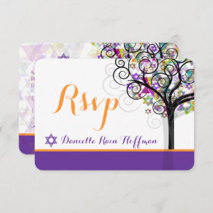 PixDezines tree of life Bat Mitzvah/diy background Kaart