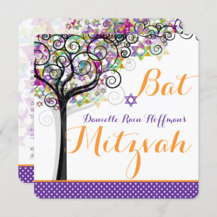 PixDezines tree of life Bat Mitzvah/diy background Kaart