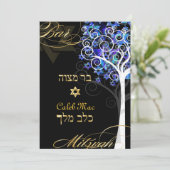 PixDezines tree of life mitzvah/DIY background Kaart (Staand voorkant)