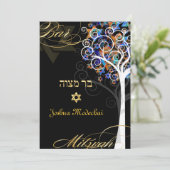 PixDezines tree of life mitzvah/DIY background Kaart (Staand voorkant)