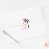 PixDezines tree of life muzieknoten/Bat Mitzvah Ronde Sticker (Envelop)