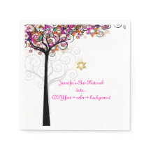 PixDezines TREE VAN LIFE/BAT MITZVAH/PINK