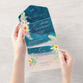 PixDezines Tropical Paradise Beach Event All In One Uitnodiging (Afscheurbaar)
