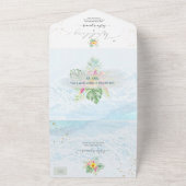 PixDezines Tropical Paradise Beach Event All In One Uitnodiging (Buitenkant)