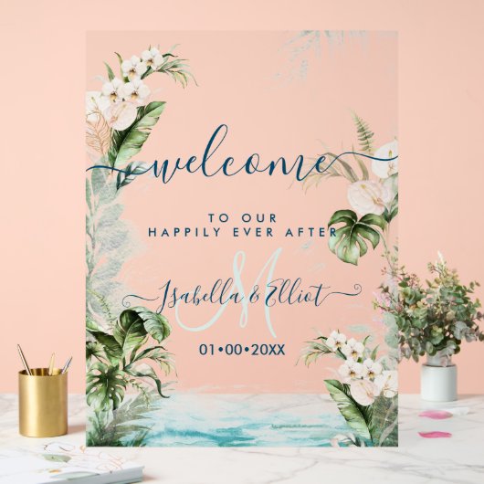 PixDezines Tropisch Oerwoud Acryl Bord (Huwelijk)