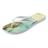 PixDezines tropisch paradijs/strand Teenslippers (Schuin)