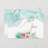 PixDezines Tropisch Paradise Beach Dank u Kaart (Voorkant / Achterkant)