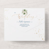 PixDezines Tropische Oerwoud Foliage Beach Event All In One Uitnodiging (Achterkant)