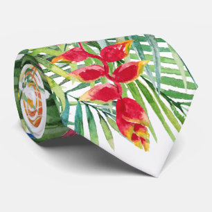 PixDezines Tropische paradise Floral Foliage Stropdas