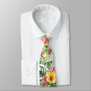 PixDezines Tropische paradise Floral Foliage Stropdas