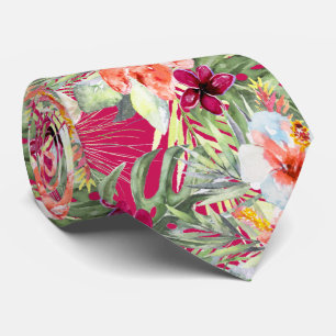 PixDezines Tropische paradise Floral Foliage Stropdas