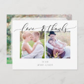 PixDezines Trouw Dank Je Wens/Moderne Calligrafie Aankondigingskaart (Voorkant / Achterkant)