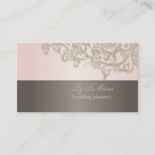 PixDezines Trouwplanner, titanium krullen Visitekaartje