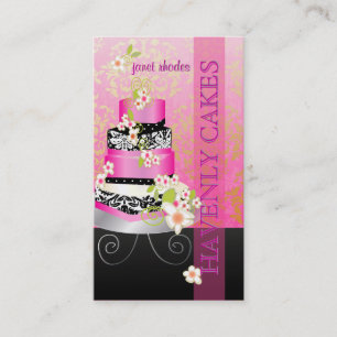 PixDezines trouwtaart/Bakkerij/diy kleur Visitekaartje