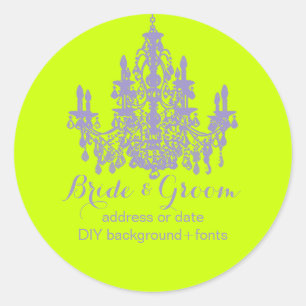 PixDezines tulp violette kroonluchter Ronde Sticker