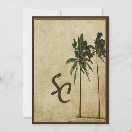 PixDezines tweelingpalmen Kaart (Voorkant)