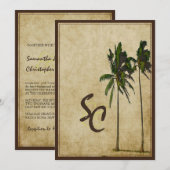 PixDezines tweelingpalmen Kaart (Voorkant / Achterkant)