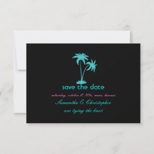 PixDezines Twin Palms, aquablauw Save The Date