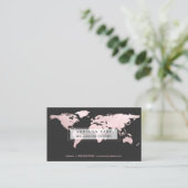 PixDezines, une carte globale/rose pâle (Debout devant)