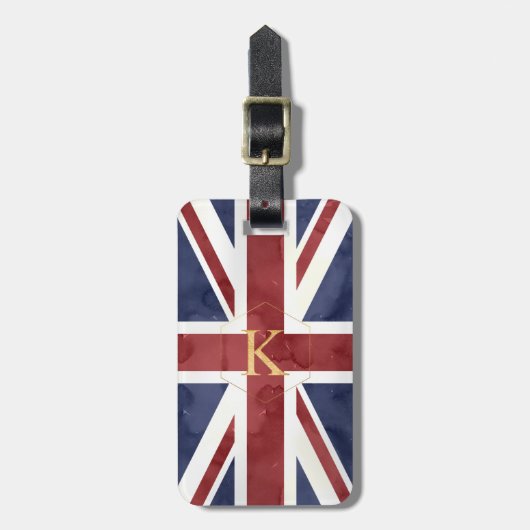 PIXDEZINES UNION JACK + DIY MONOGRAM BAGAGELABEL (Voorkant verticaal)