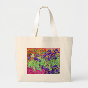 PixDezines van gogh iris/st. remy Grote Tote Bag