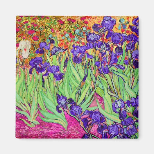 PixDezines van gogh iris/st. remy Magneet (Voorkant)