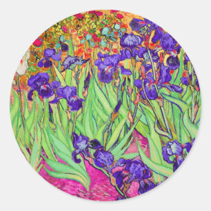 PixDezines van gogh iris/st. remy Ronde Sticker