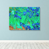 PixDezines van gogh irissen/st. remy Canvas Afdruk (Insitu (Houten vloer))