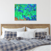 PixDezines van gogh irissen/st. remy Canvas Afdruk (Insitu (Slaapkamer))