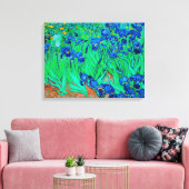 PixDezines van gogh irissen/st. remy Canvas Afdruk (Insitu (Woonkamer))