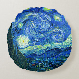 PixDezines van gogh starry night/st. remy Rond Kussen