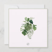 PixDezines Variegated Monstera n Tropical Foliage Kaart (Achterkant)