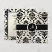 PixDezines Vendome Damask / Black + White Kaart (Voorkant / Achterkant)