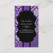 PixDezines Vendome Damask/diy background Visitekaartje (Achterkant)