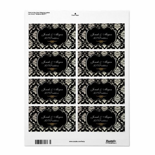 PixDezines Vendome Damask Etiket (Full Sheet)
