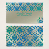 PixDezines Vendome Damask/mariage faveurs tags (Devant & derrière)