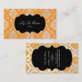 PixDezines Vendome Damask Visitekaartje (Voorkant / Achterkant)