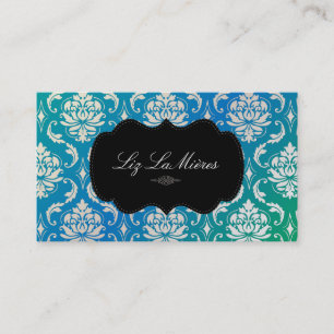 PixDezines Vendome Damask Visitekaartje