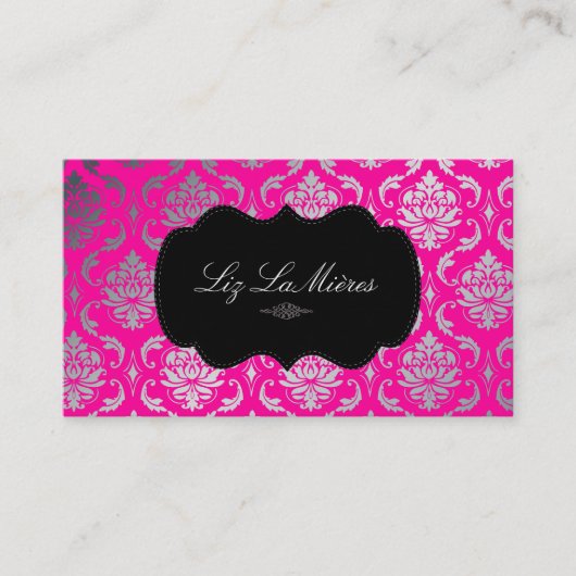 PixDezines Vendome Damask Visitekaartje (Voorkant)