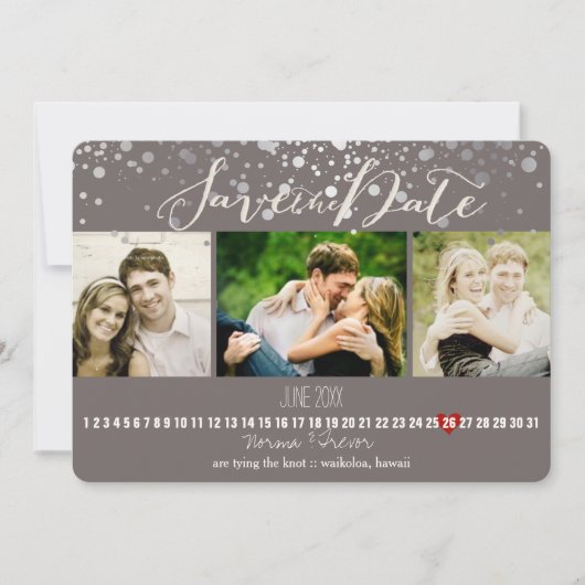 PixDezines verblind DIY kleur / foto's opslaan van Save The Date (Voorkant)