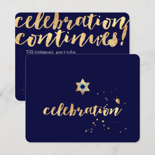 PixDezines verblind/goud/Bar Mitswa/receptie Kaart