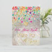 PixDezines verblind/regenboog/bat mitswa Kaart (Staand voorkant)