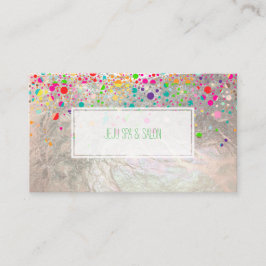 PixDezines verblind/regenboog/faux zilver Visitekaartje