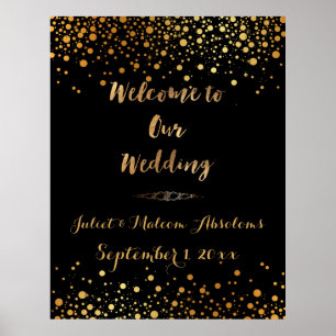 PixDezines verblindd/faux goud/specks/DIY ontvangs Poster