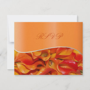 PixDezines verbrorange Calla lelie RSVP Kaartje