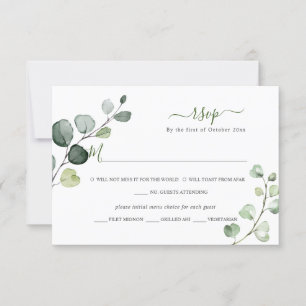 PixDezines Verdure rustique Eucalyptus RSVP w Repa